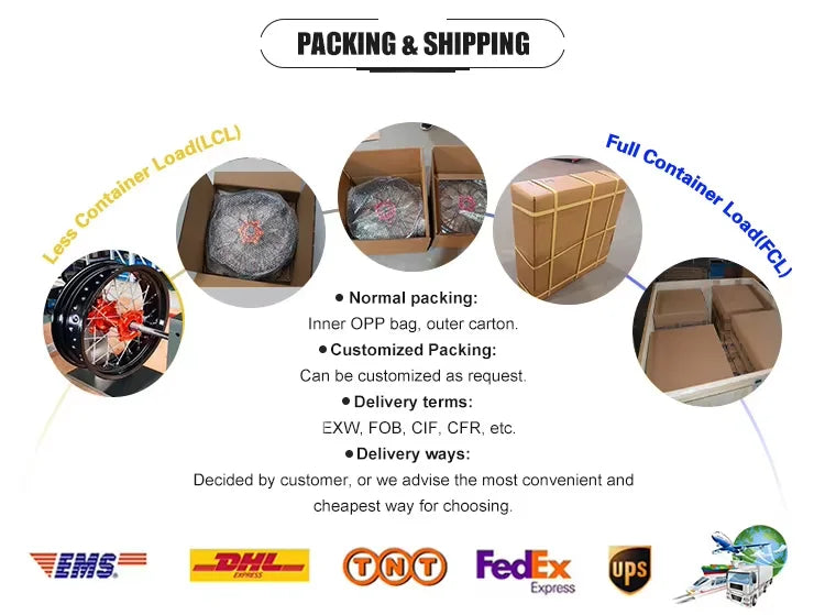 Original Ultra Bee Supermoto Wheel Set Kit with rotor and sprocket