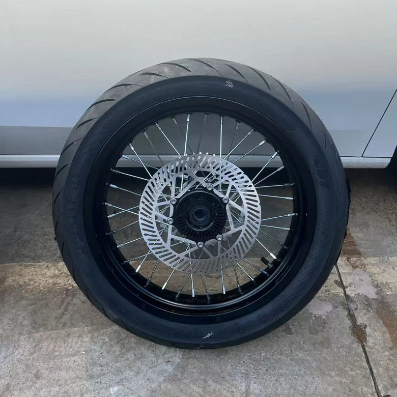 Sur-ron Ultra Bee 17 Inch Supermoto Rims with rotor and sprocket