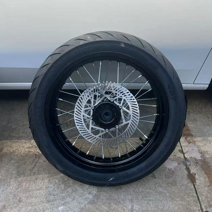 Sur-ron Ultra Bee 17 Inch Supermoto Rims with rotor and sprocket