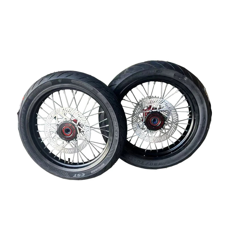 Sur-ron Ultra Bee 17 Inch Supermoto Rims with rotor and sprocket