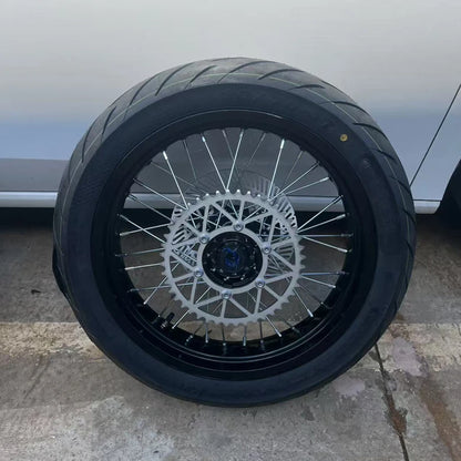 Sur-ron Ultra Bee 17 Inch Supermoto Rims with rotor and sprocket