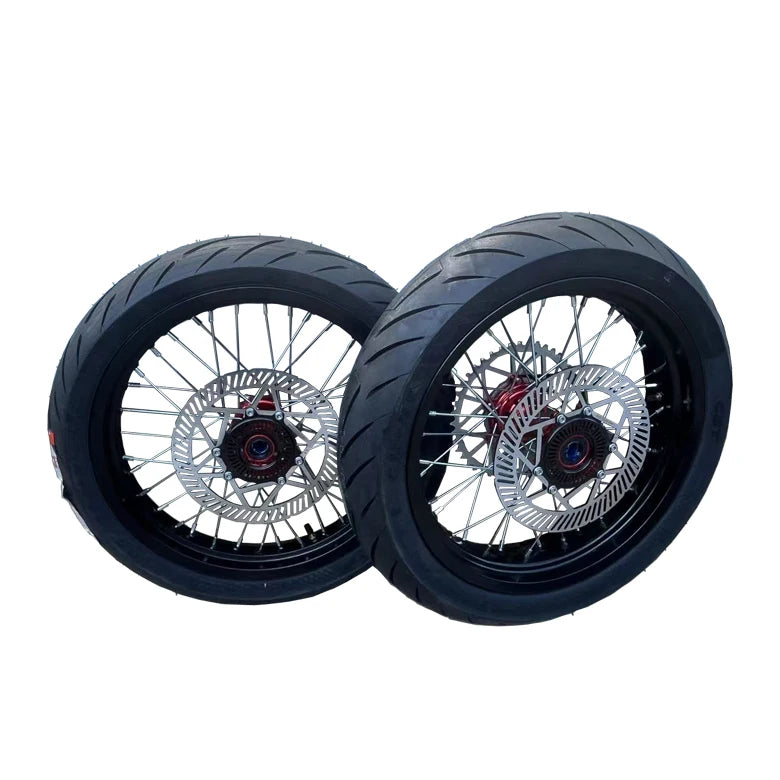 Sur-ron Ultra Bee 17 Inch Supermoto Rims with rotor and sprocket
